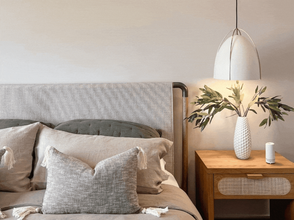 Animated before and after room design edit preview